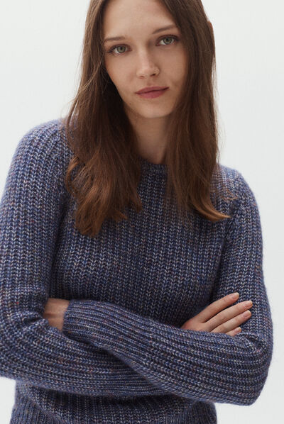 pull camelia bleu marine femme