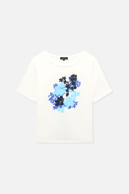 Camiseta Tdalia azul real mujer