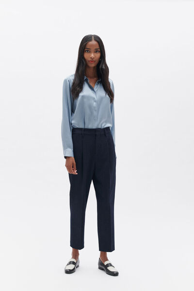 Pantalon palmer bleu marine femme