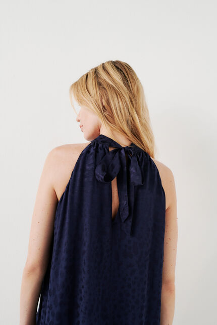 vestido rlidia azul marino mujer