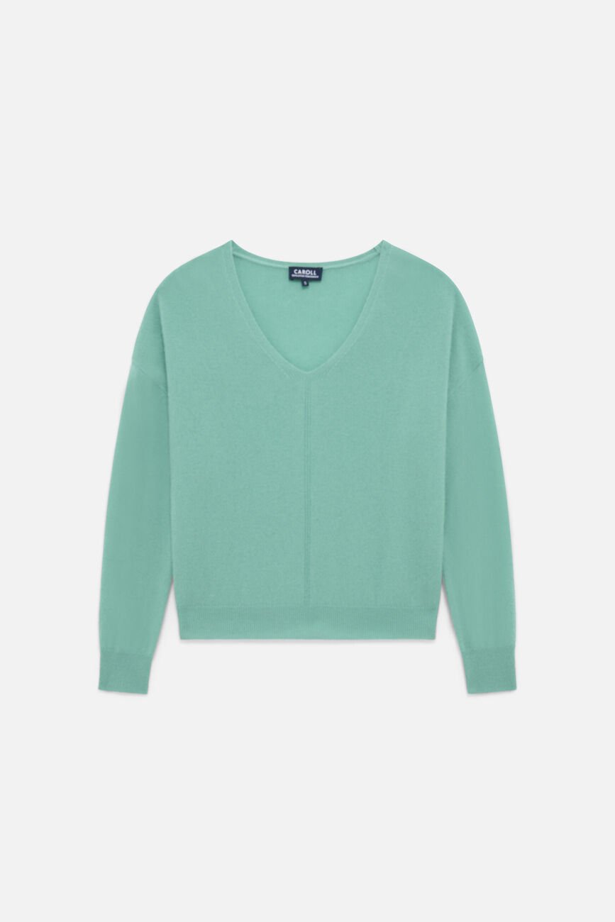 Pull Mthelmina 100% cachemire vert pastel femme