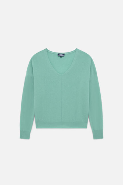Pull Mthelmina 100% cachemire vert pastel femme