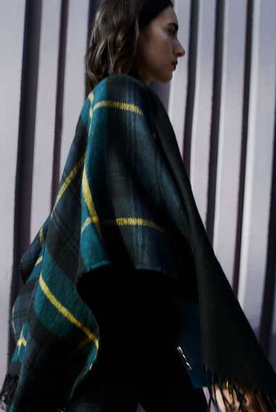 Poncho hadict noir femme