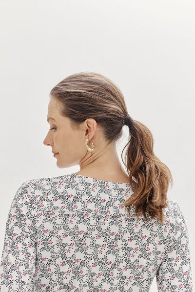 T-shirt Zoe Arabesque avorio donna