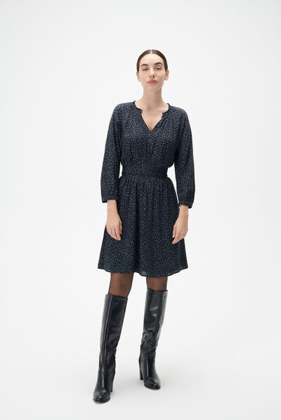 Vestido Risma azul marino mujer