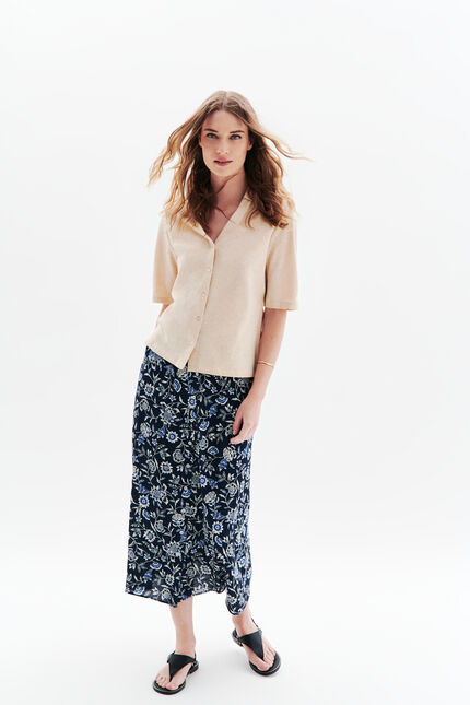 Camiseta Tevelina crema mujer