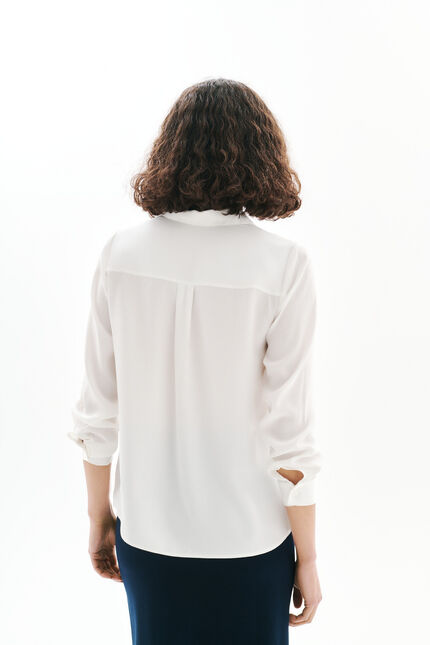 Camicia Lovely2 100% seta ecru donna