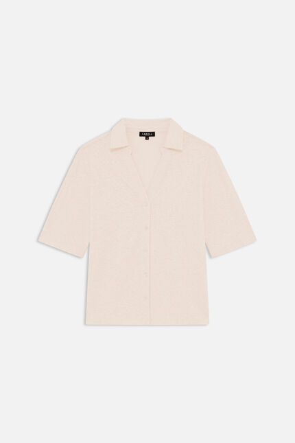 Camiseta Tevelina crema mujer