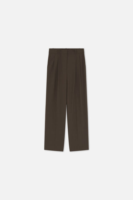 Pantalon Pliage taupe femme