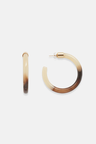 boucles d'oreilles fuji marron femme