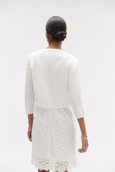 gilet yoko ivoire femme