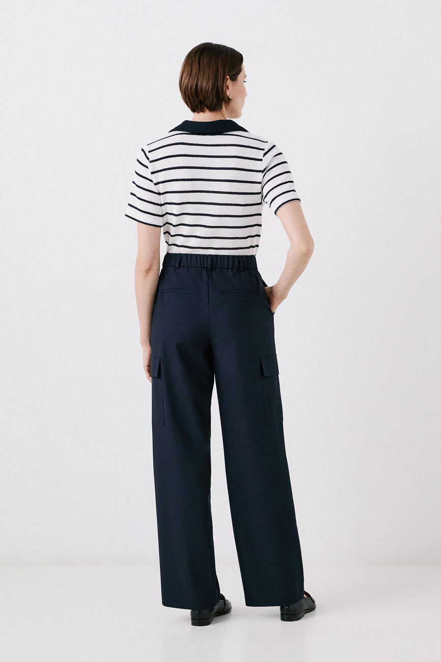 Pants portorico navy blue woman