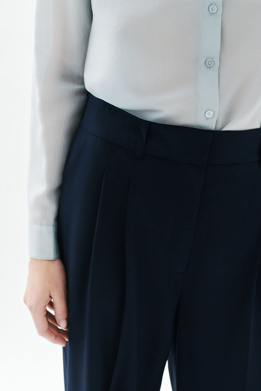 Pliage trousers navy blue woman