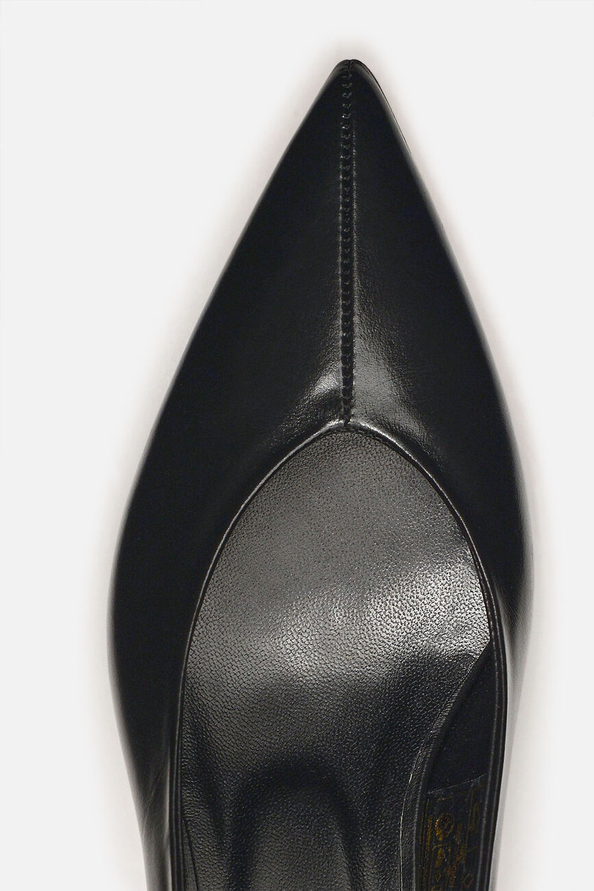 Sandales Escarpi en cuir naturel noir femme