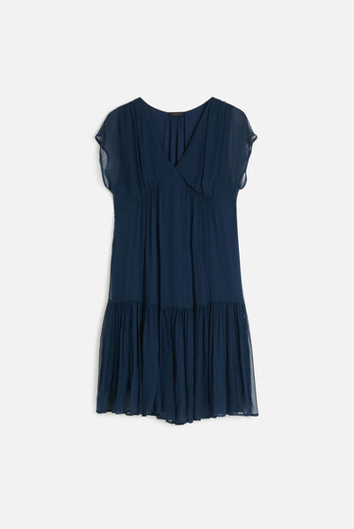 Robe reliane bleu marine femme