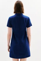Laure 100% linen dress navy blue woman