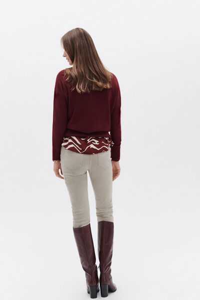Pull marcelin bordeaux femme