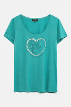 Janice Toutes à l'École t-shirt turquoise blue woman