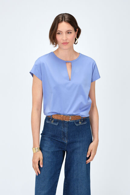 T-shirt tilda bleu violet femme