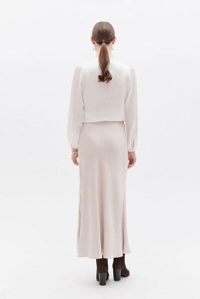 Jupe jalentina beige femme
