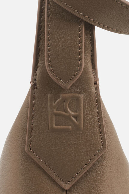 Sac Soa en cuir naturel beige femme