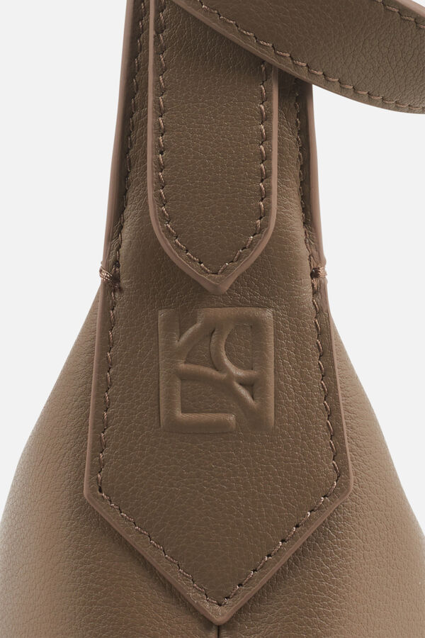 Sac Soa en cuir naturel beige femme