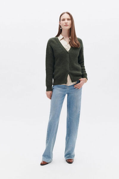 Gilet may vert clair femme