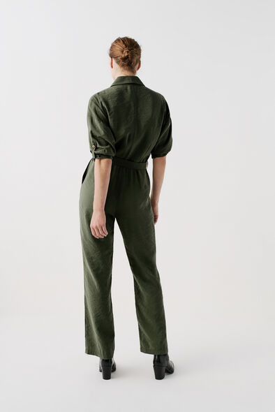 Combinaison carmin vert kaki femme