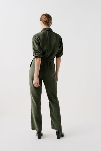 Mono carmin verde caqui mujer