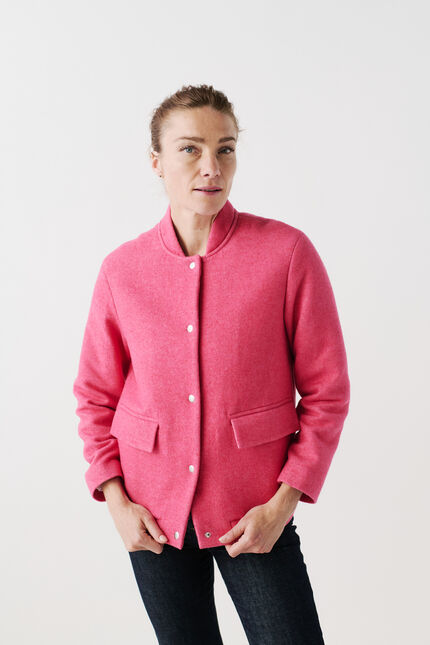 Manteau gazelle rose femme