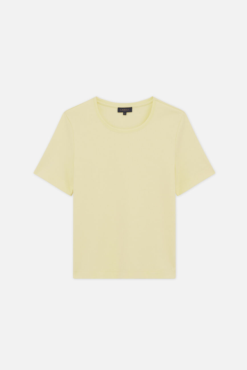 T-shirt thugo giallo pastello donna
