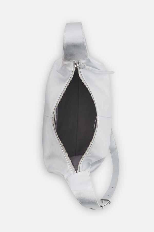 Sac soane2 en cuir naturel gris argent femme