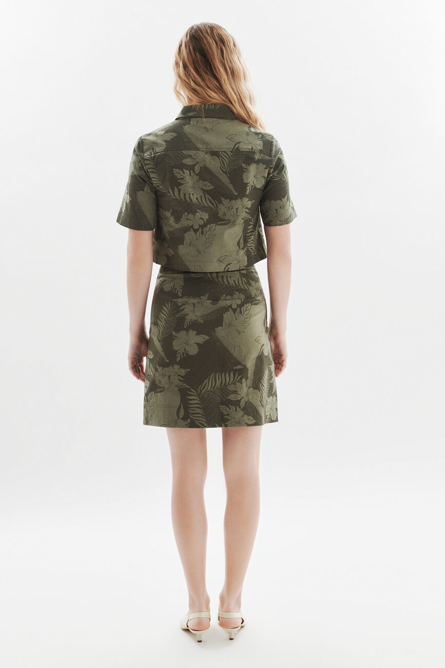 Jupe Jane vert kaki femme