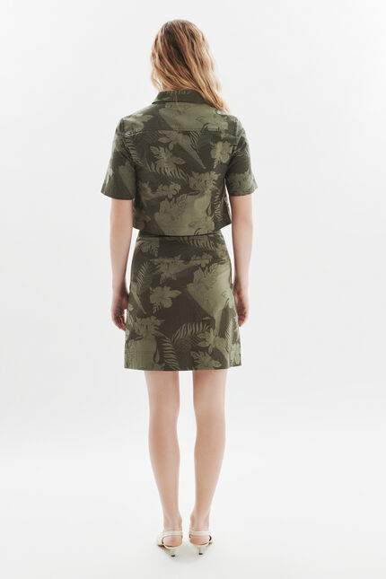 Jupe Jane vert kaki femme