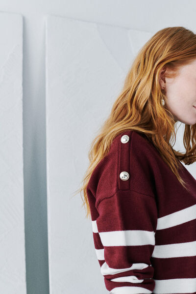 Pull marijo bordeaux femme