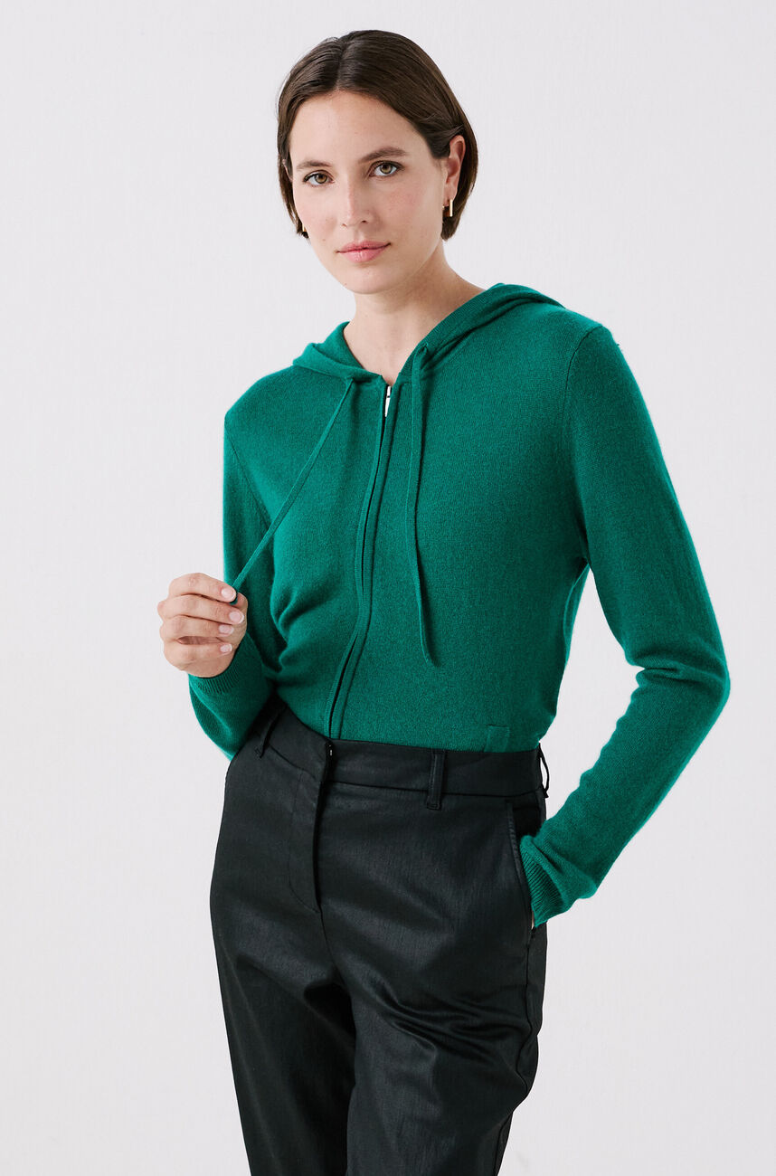 gilet basila vert émeraude femme
