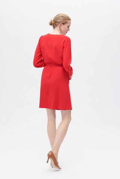 Vestido Roseline rojo mujer