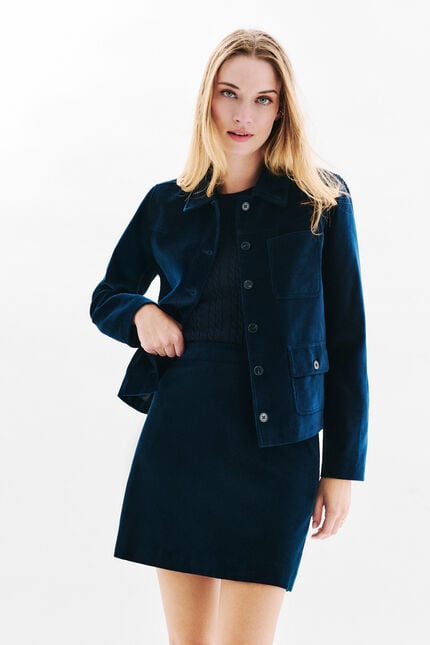 Vminatavelours jacket navy blue woman
