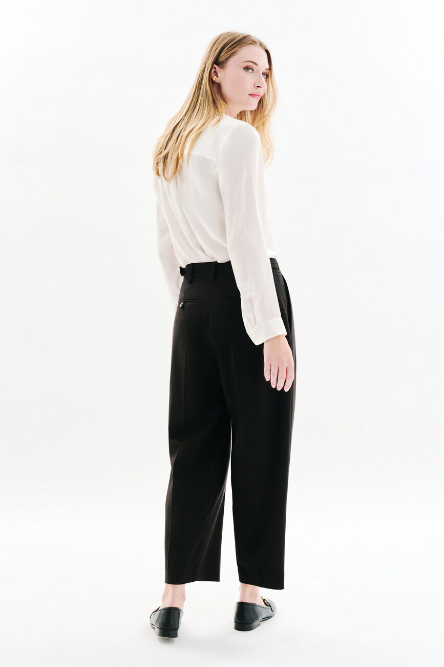 Hochgeschnittene Hose Plume schokoladenbraun damen