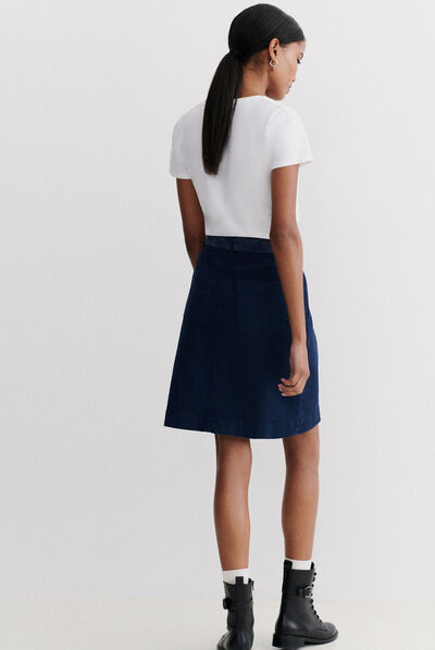 Jupe lazuna b bleu marine femme