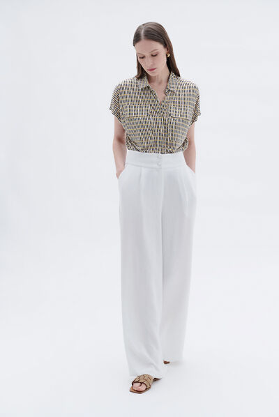 Pantalon theophane ivoire femme