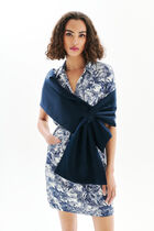 Arielle poncho dark blue woman