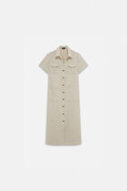 Rlaurie dress 100% linen sand woman