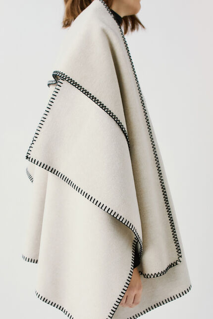 Poncho hester beige donna