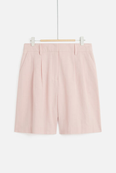 short bermude rose clair femme