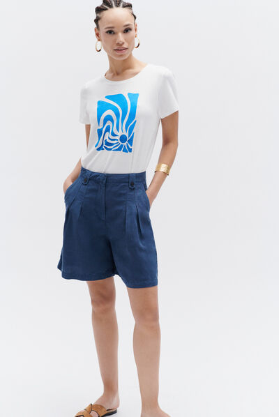 short malton bleu femme
