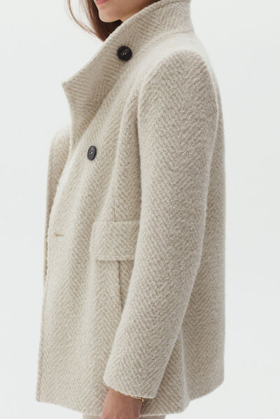 manteau ali ivoire femme