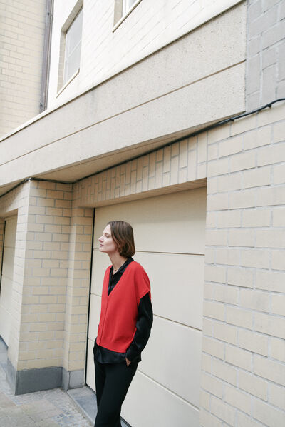 gilet lexie rouge femme