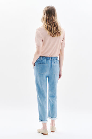 calças pnoori denim baby azul mulher