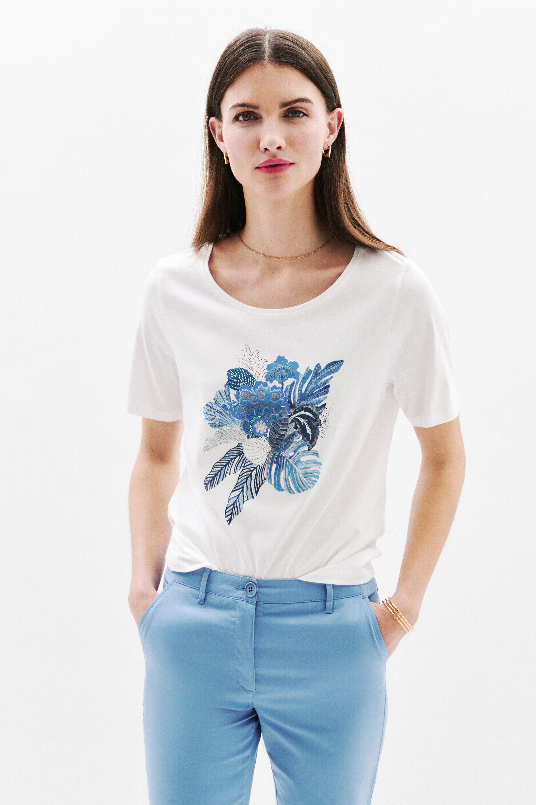 T-shirt Tedouard bleu electrique femme